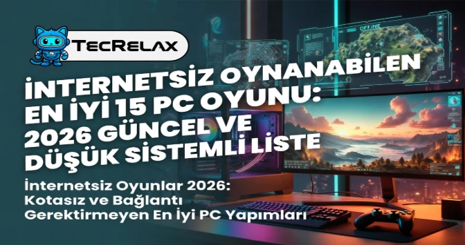 İnternetsiz Oynanabilen En İyi 15 PC Oyunu: 2026 Güncel ve Düşük Sistemli Listeİnternetsiz Oyunlar 2026: Kotasız ve Bağlantı Gerektirmeyen En İyi PC Yapımları
