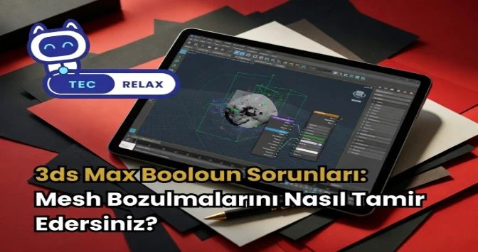 3ds Max 'Boolean' Sorunları: Mesh Bozulmalarını Nasıl Tamir Edersiniz?