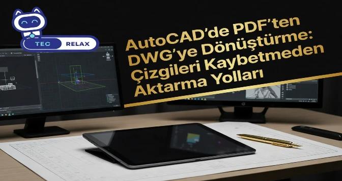 AutoCAD'de PDF'ten DWG'ye Dönüştürme: Çizgileri Kaybetmeden Aktarma Yolları