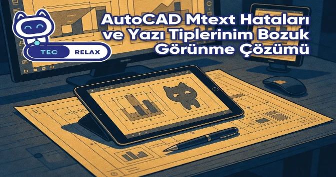 AutoCAD 'Mtext' Hataları ve Yazı Tiplerinin Bozuk Görünme Çözümü