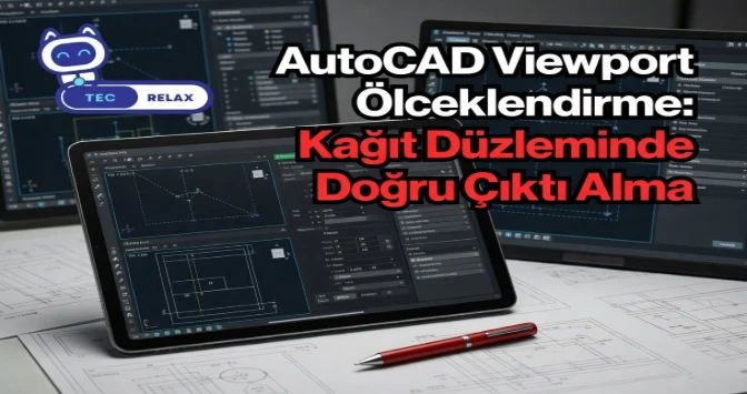 AutoCAD 'Viewport' Ölçeklendirme: Kağıt Düzleminde Doğru Çıktı Alma