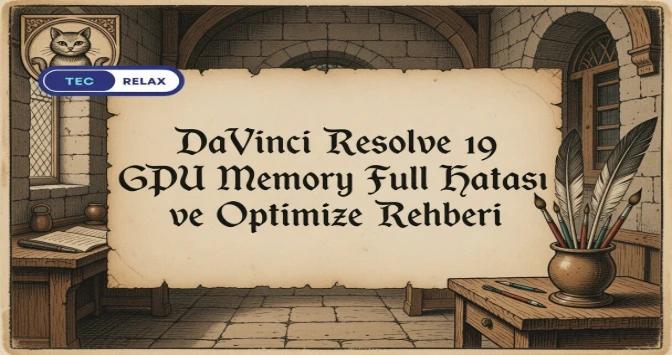 DaVinci Resolve 19 GPU Memory Full Hatası ve Optimize Rehberi
