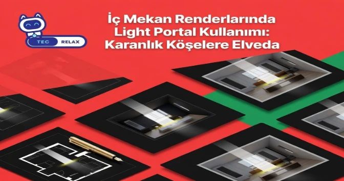 İç Mekan Renderlarında 'Light Portal' Kullanımı: Karanlık Köşelere Elveda