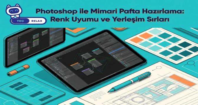 Photoshop ile Mimari Pafta Hazırlama: Renk Uyumu ve Yerleşim Sırları