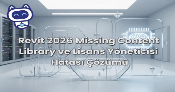 Revit 2026 Missing Content Library ve Lisans Yöneticisi Hatası Çözümü